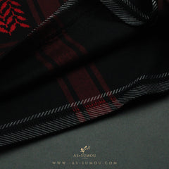 RARE BLACK & RED PREMIUM SHEMAGH SCARF SG29