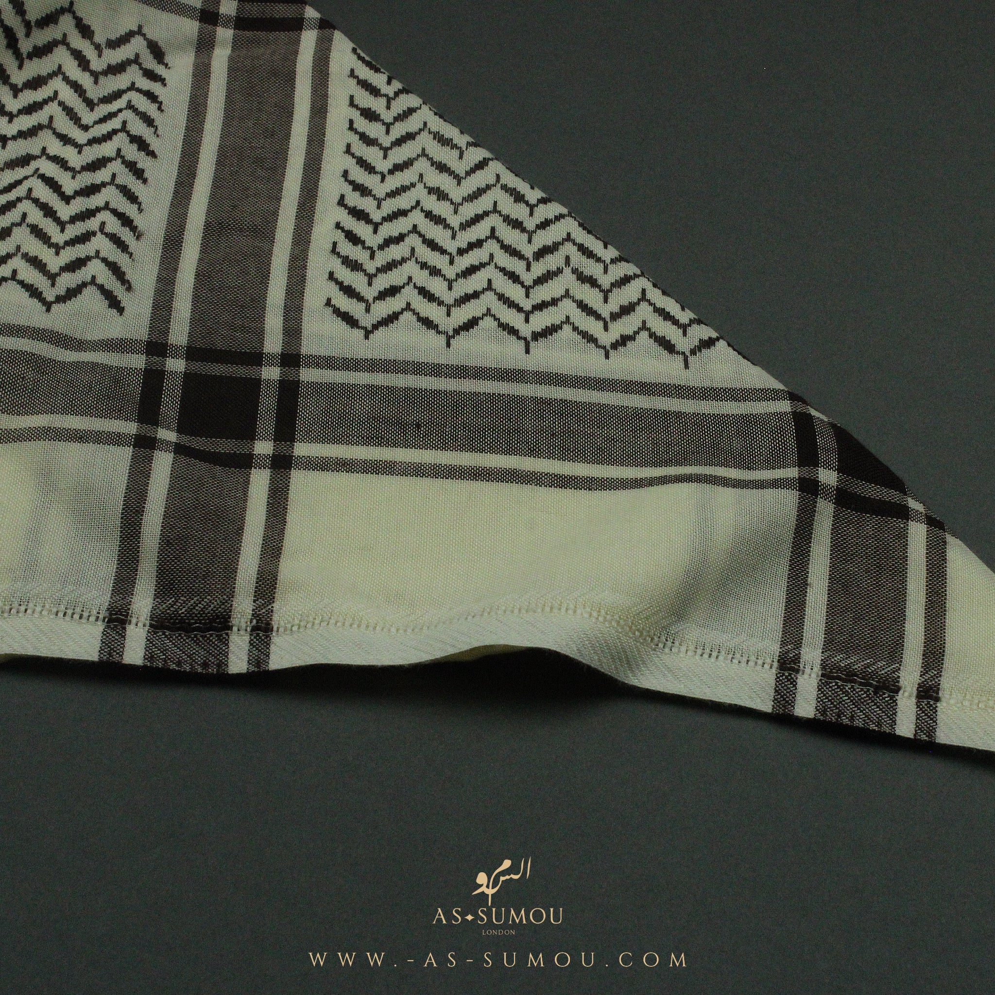 RARE CREAM & BROWN PREMIUM SHEMAGH SCARF SG30