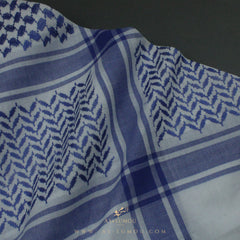 RARE WHITE & BLUE PREMIUM SHEMAGH SCARF SG28