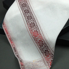 PREMIUM WHITE & RED EMIRATI GHUTRA SCARF EM20