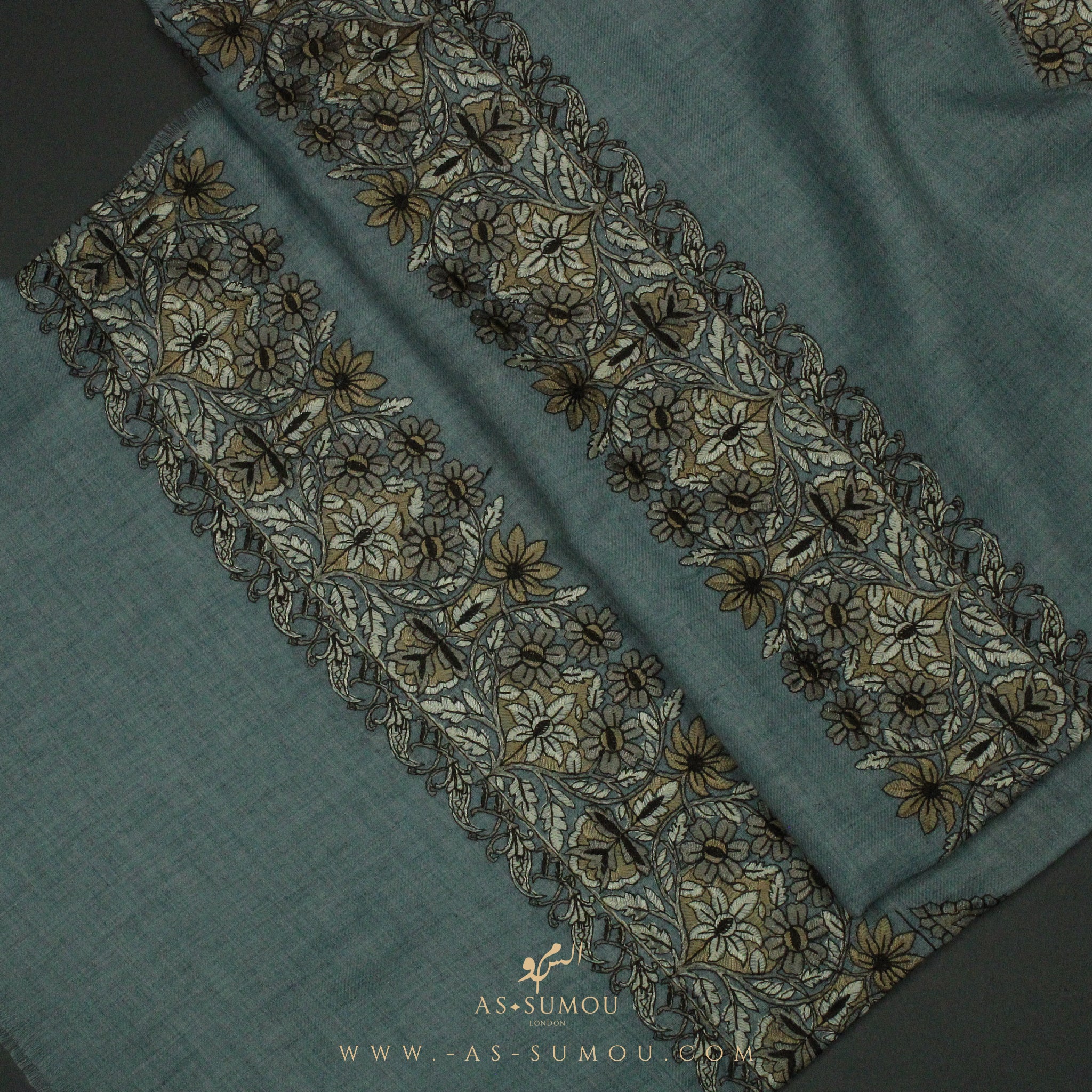 PREMIUM BLUE AUTHENTIC OMANI MASSAR SCARF OM1