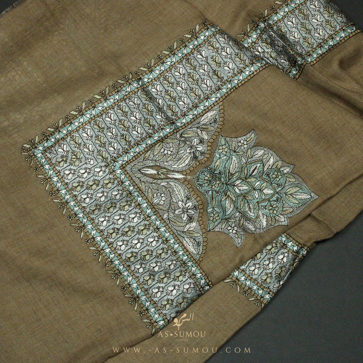 PREMIUM BROWN AUTHENTIC OMANI MASSAR SCARF OM5