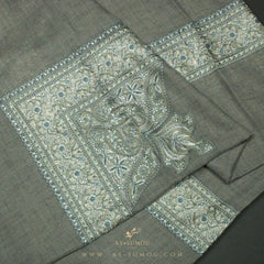 PREMIUM GREY AUTHENTIC OMANI MASSAR SCARF OM2