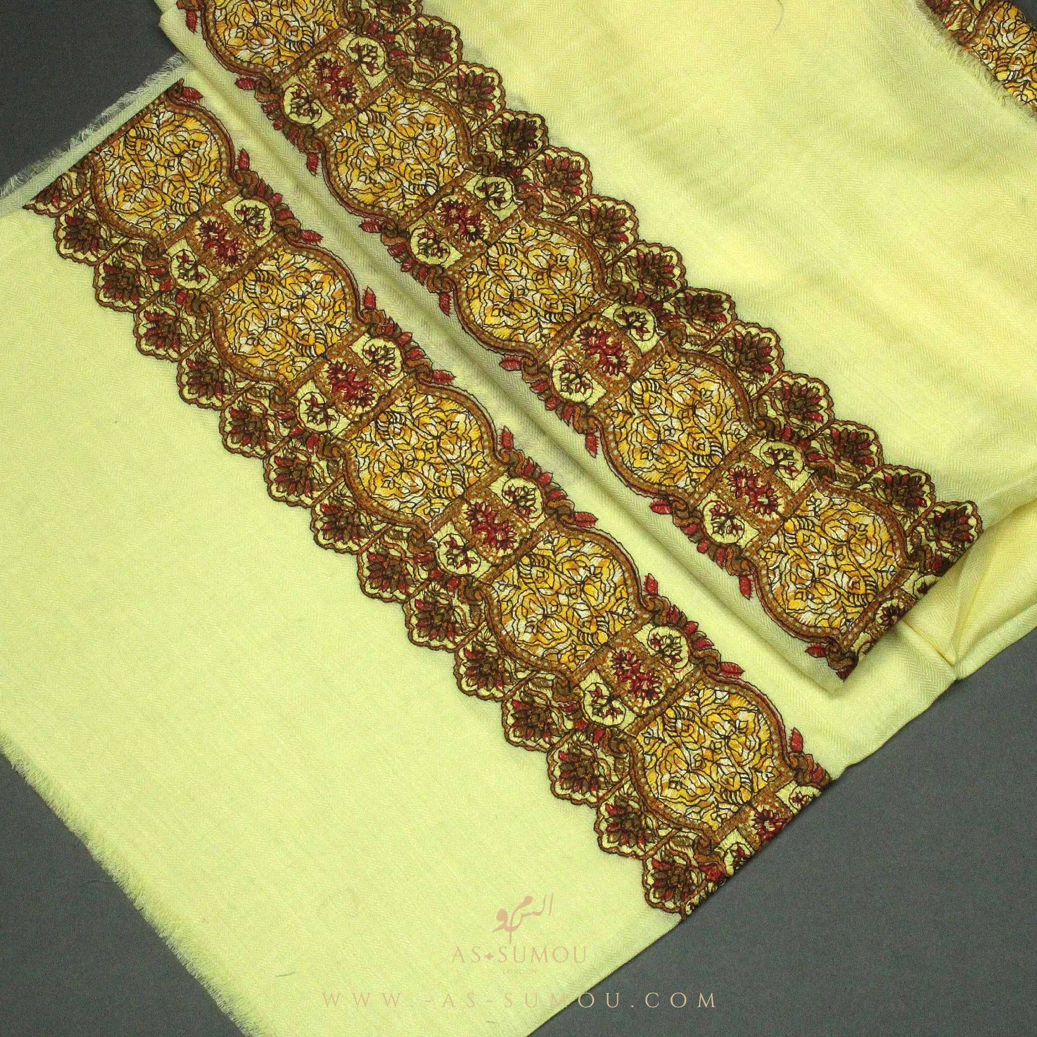 PREMIUM CREAM AUTHENTIC OMANI MASSAR SCARF OM16