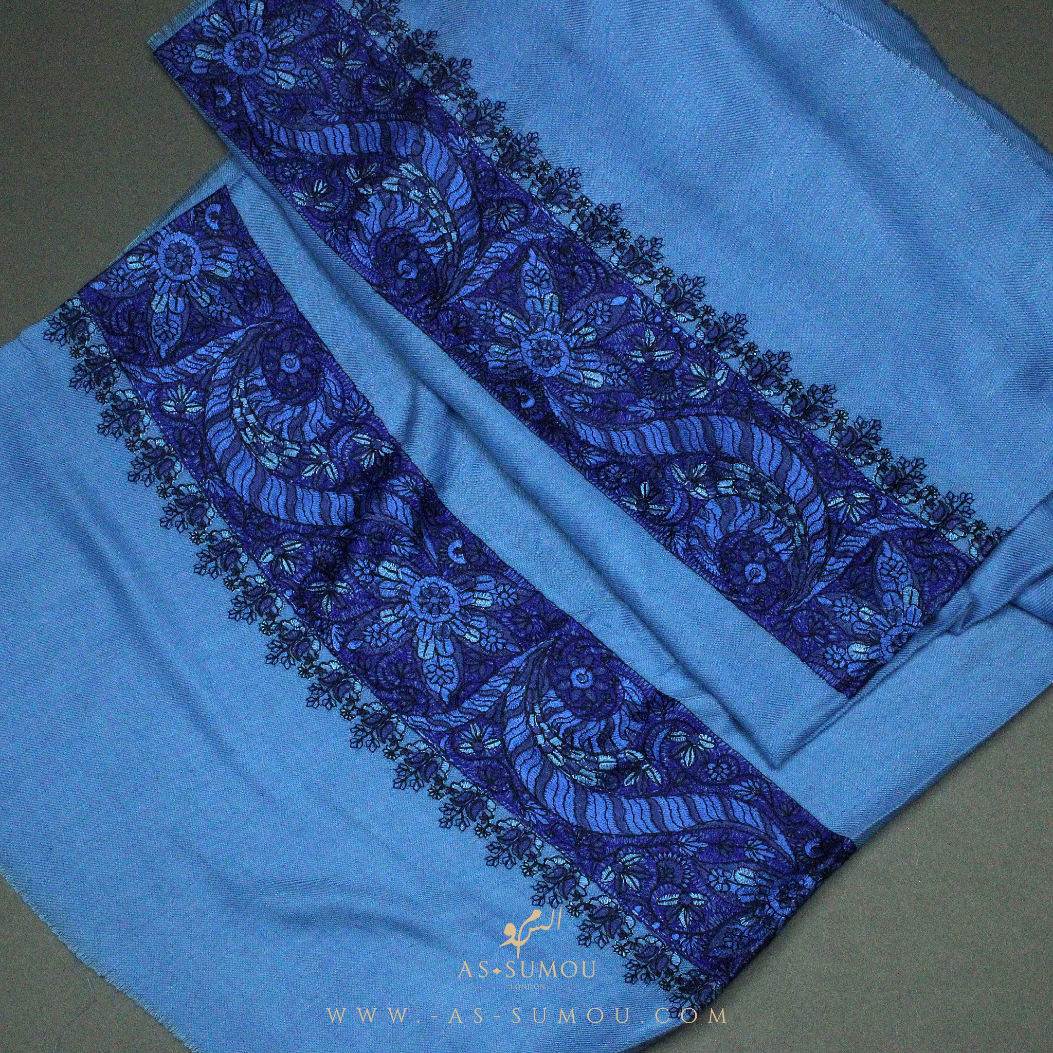 PREMIUM BLUE AUTHENTIC OMANI MASSAR SCARF OM13