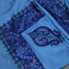 PREMIUM BLUE AUTHENTIC OMANI MASSAR SCARF OM13