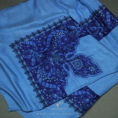 PREMIUM BLUE AUTHENTIC OMANI MASSAR SCARF OM13