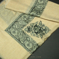 PREMIUM CREAM AUTHENTIC OMANI MASSAR SCARF OM19