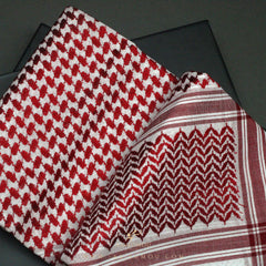 RARE RETRO RED & WHITE SAUDI SHEMAGH SCARF RS9