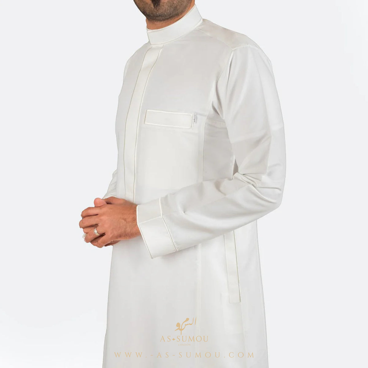 PREMIUM CREAM SAUDI EMBROIDERED THOBE TH1