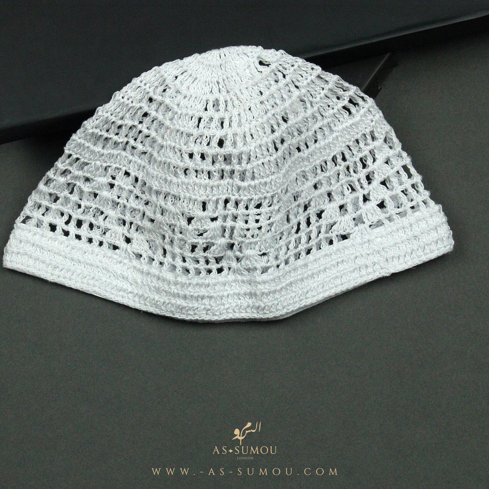 PREMIUM WHITE HANDMADE KHALEEJI KUFI AR16