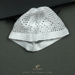 PREMIUM WHITE HANDMADE KHALEEJI KUFI AR14