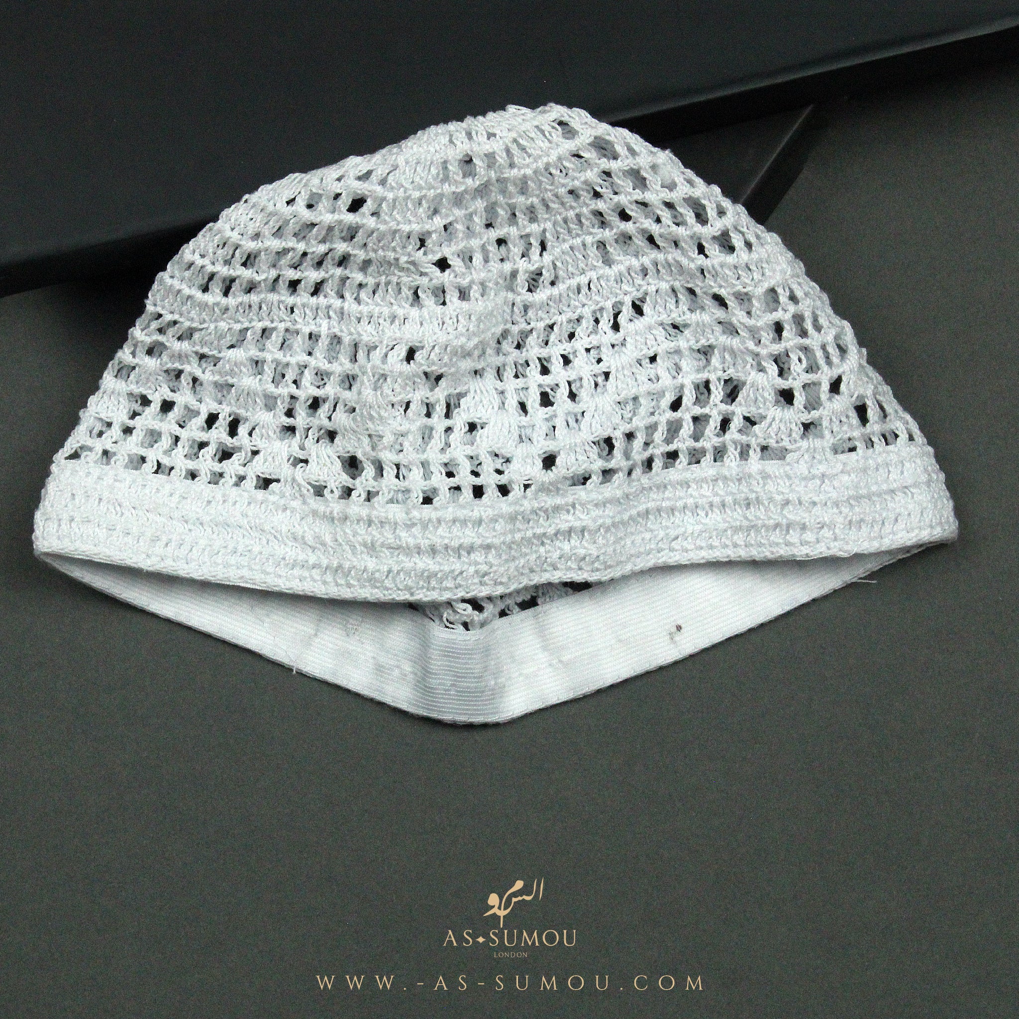 PREMIUM WHITE HANDMADE KHALEEJI KUFI AR16