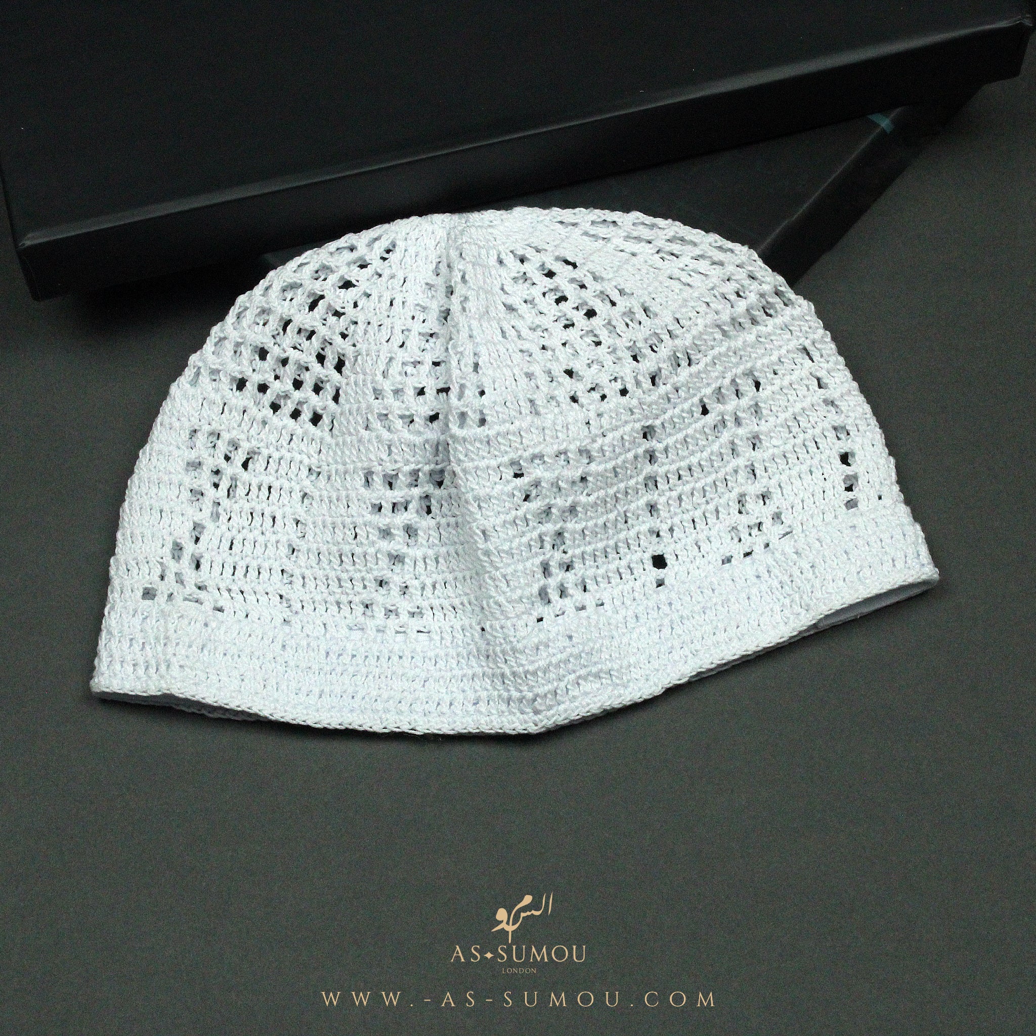 PREMIUM WHITE HANDMADE KHALEEJI KUFI AR21