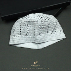 PREMIUM WHITE HANDMADE KHALEEJI KUFI AR21