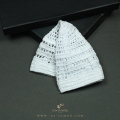 PREMIUM WHITE HANDMADE KHALEEJI KUFI AR19