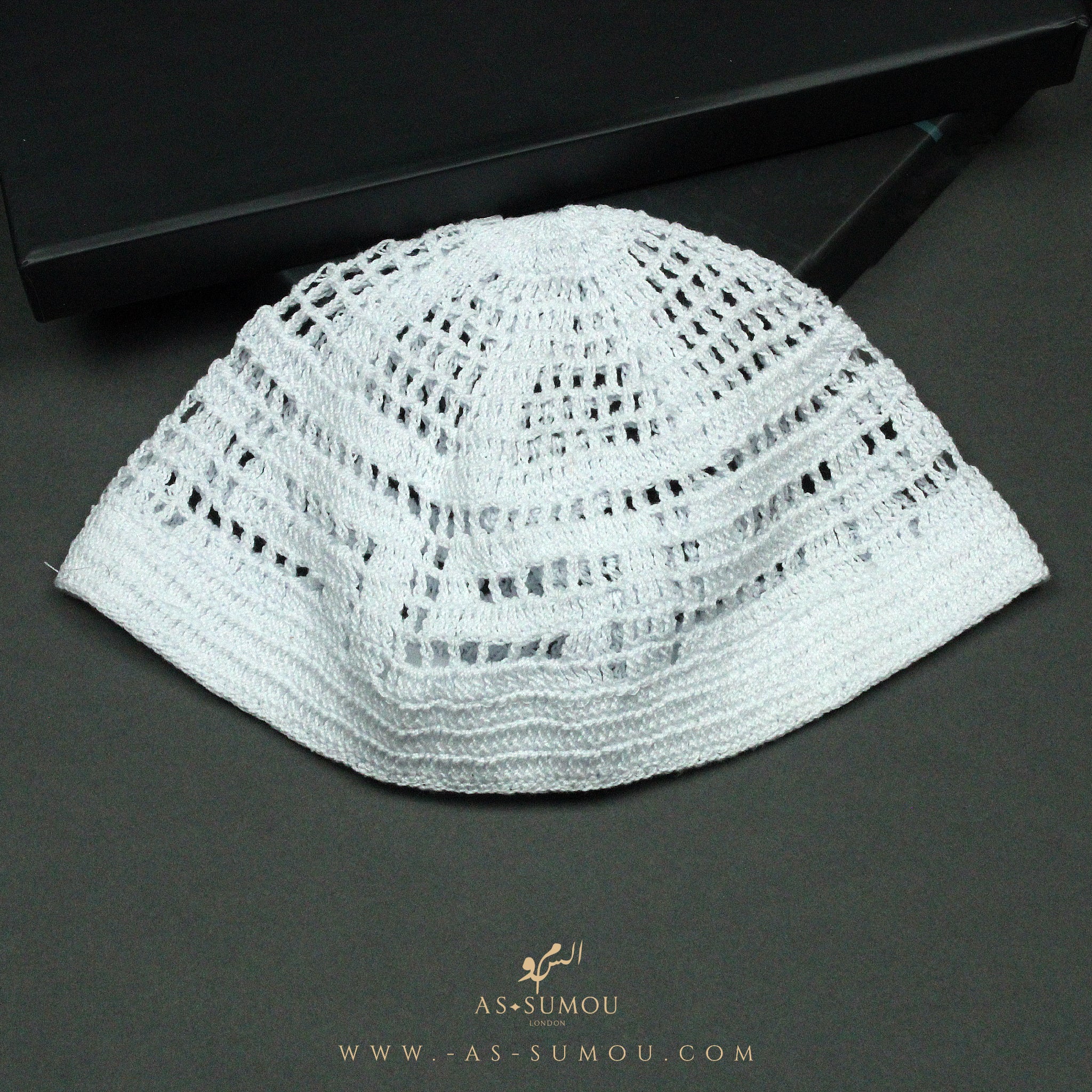 PREMIUM WHITE HANDMADE KHALEEJI KUFI AR19