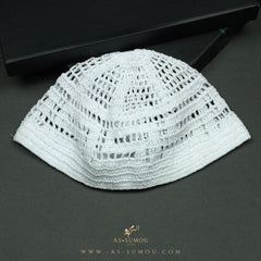 PREMIUM WHITE HANDMADE KHALEEJI KUFI AR19