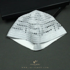 PREMIUM WHITE HANDMADE KHALEEJI KUFI AR19