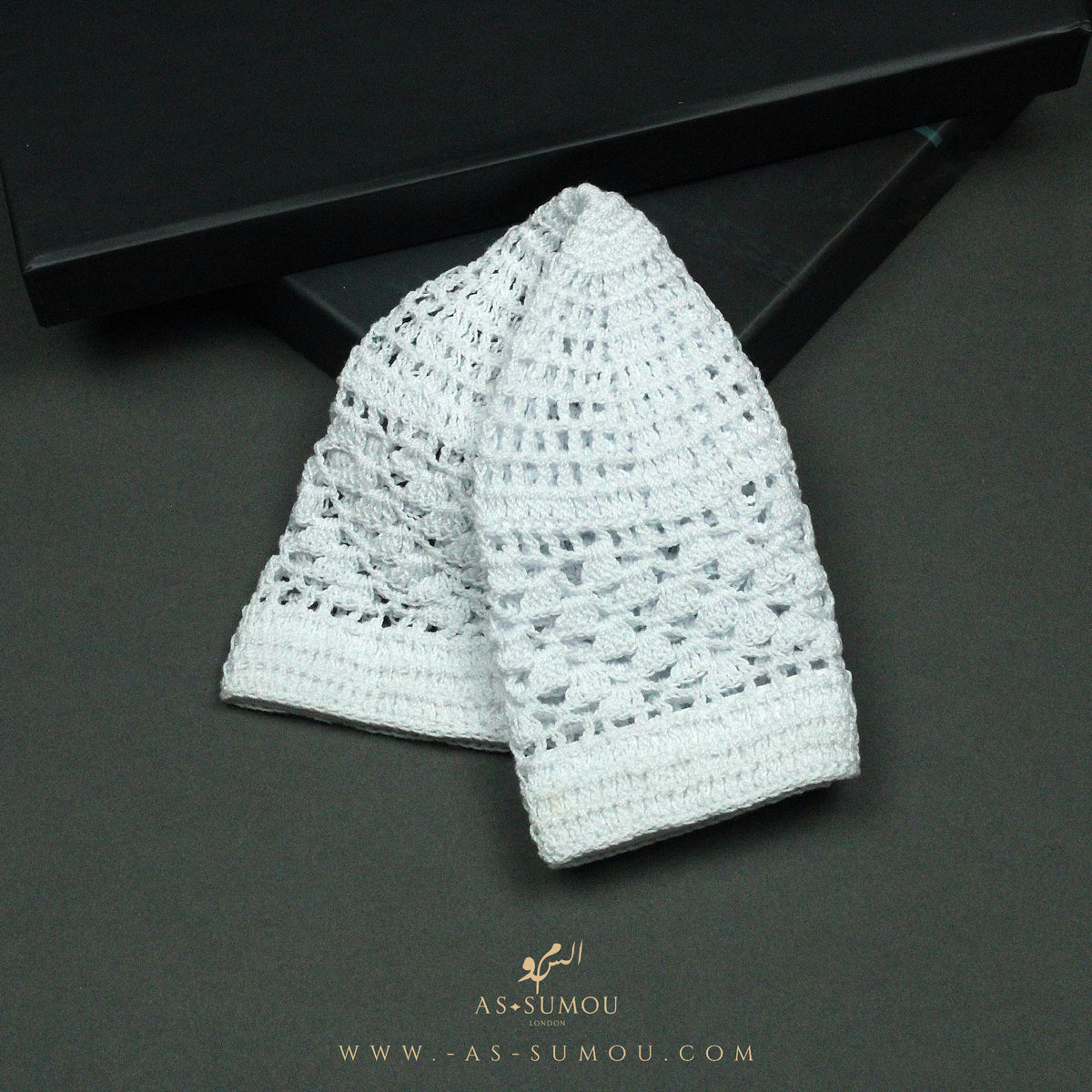 PREMIUM WHITE HANDMADE KHALEEJI KUFI AR20