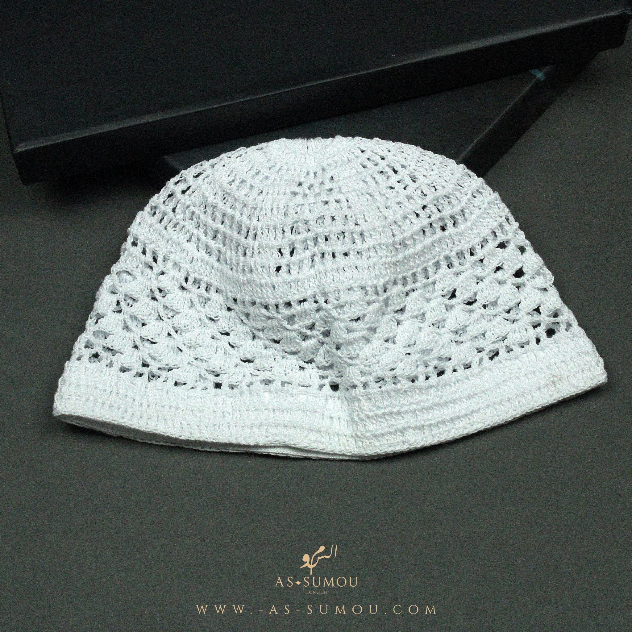 PREMIUM WHITE HANDMADE KHALEEJI KUFI AR20