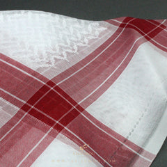 RARE WHITE & RED LINE SAUDI SHEMAGH SCARF WS7