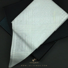 PREMIUM WHITE SAUDI SHEMAGH SCARF WS43