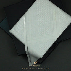 PREMIUM WHITE SAUDI SHEMAGH SCARF WS44