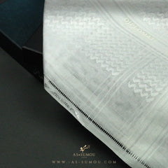 PREMIUM WHITE SAUDI SHEMAGH SCARF WS44