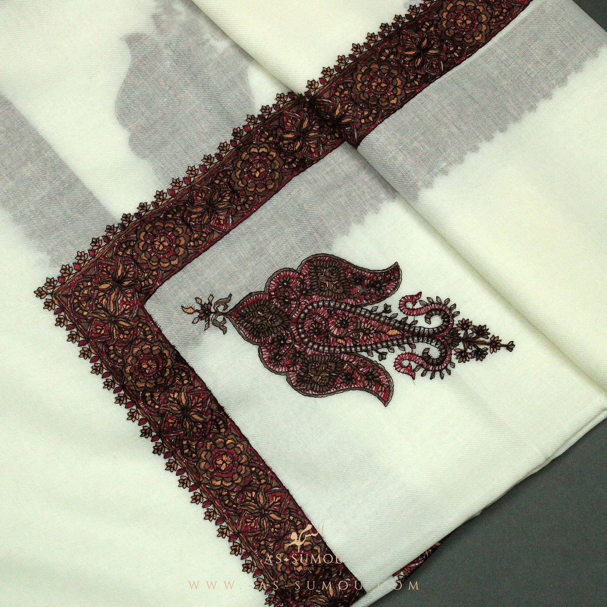 PREMIUM WHITE AUTHENTIC YEMENI SHEMAGH SCARF WH9