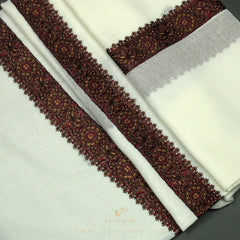 PREMIUM WHITE AUTHENTIC YEMENI SHEMAGH SCARF WH9