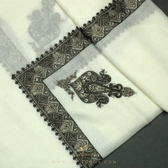 PREMIUM WHITE AUTHENTIC YEMENI SHEMAGH SCARF WH10