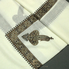 PREMIUM WHITE AUTHENTIC YEMENI SHEMAGH SCARF WH8