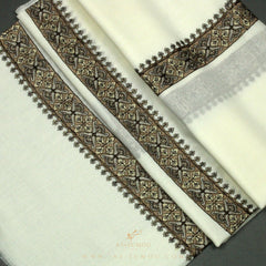 PREMIUM WHITE AUTHENTIC YEMENI SHEMAGH SCARF WH8