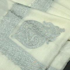 PREMIUM WHITE AUTHENTIC YEMENI SHEMAGH SCARF WH3