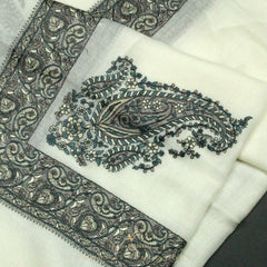 PREMIUM WHITE AUTHENTIC YEMENI SHEMAGH SCARF WH4