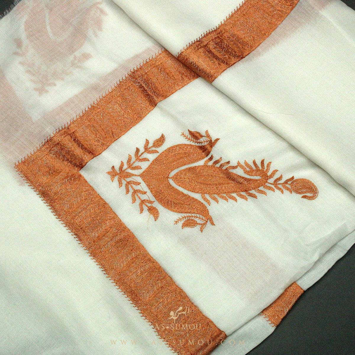 PREMIUM WHITE AUTHENTIC YEMENI SHEMAGH SCARF WH22