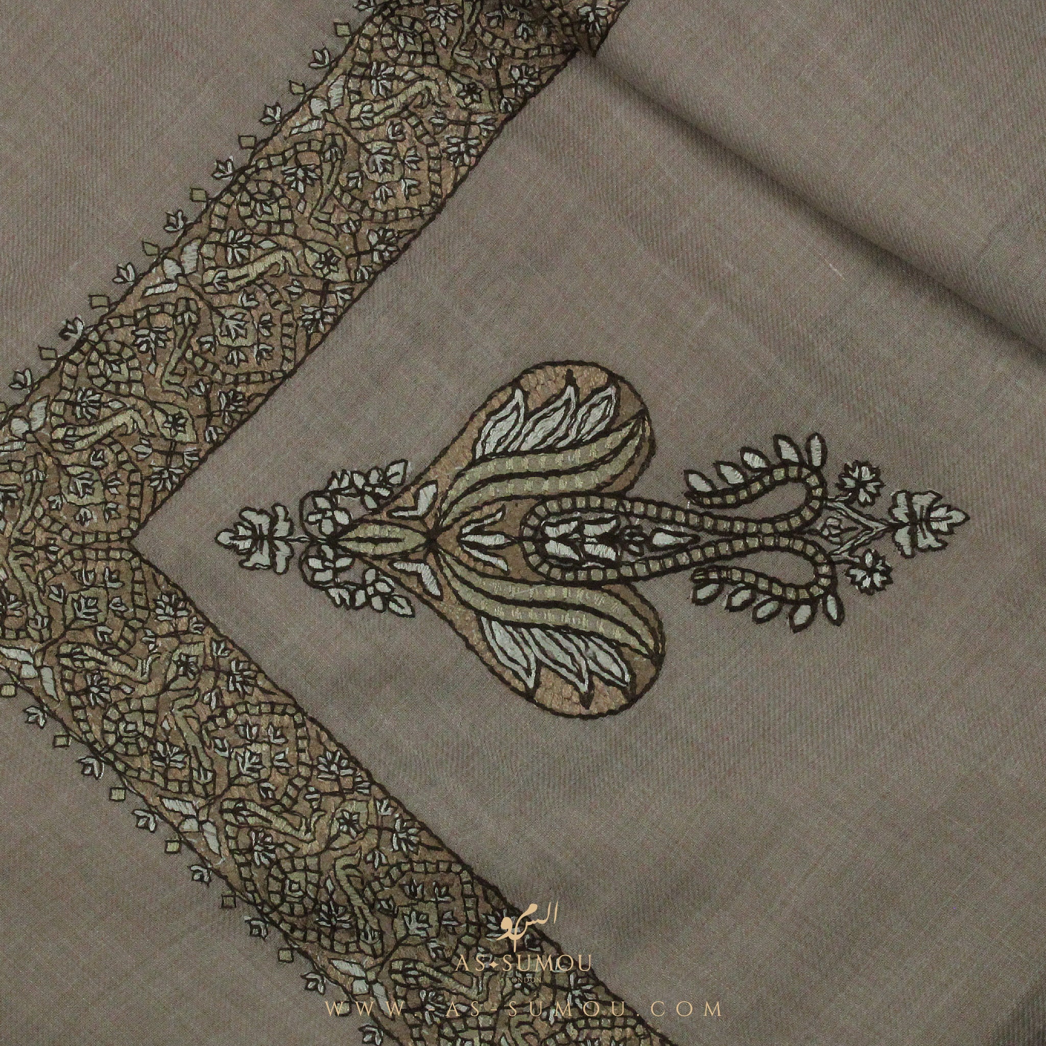 PREMIUM BROWN AUTHENTIC YEMENI SHEMAGH SCARF SE34