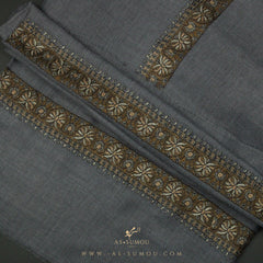 PREMIUM GREY AUTHENTIC YEMENI SHEMAGH SCARF SE35