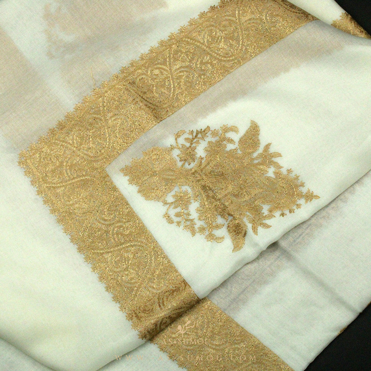 PREMIUM WHITE AUTHENTIC YEMENI SHEMAGH SCARF WH51