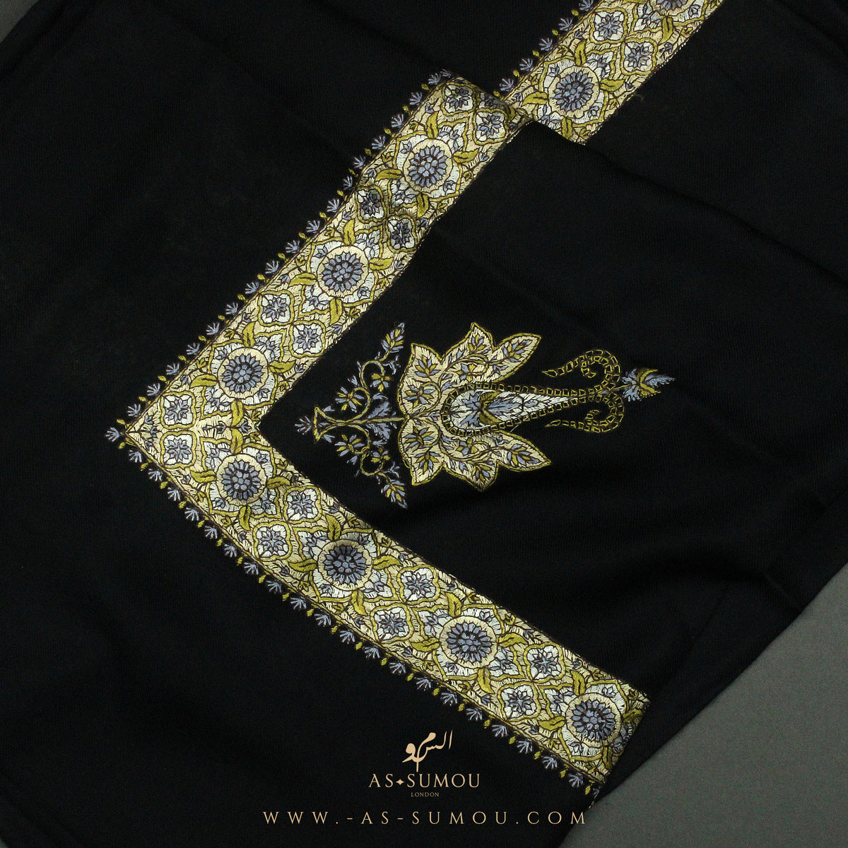 PREMIUM BLACK AUTHENTIC YEMENI SHEMAGH SCARF BL31