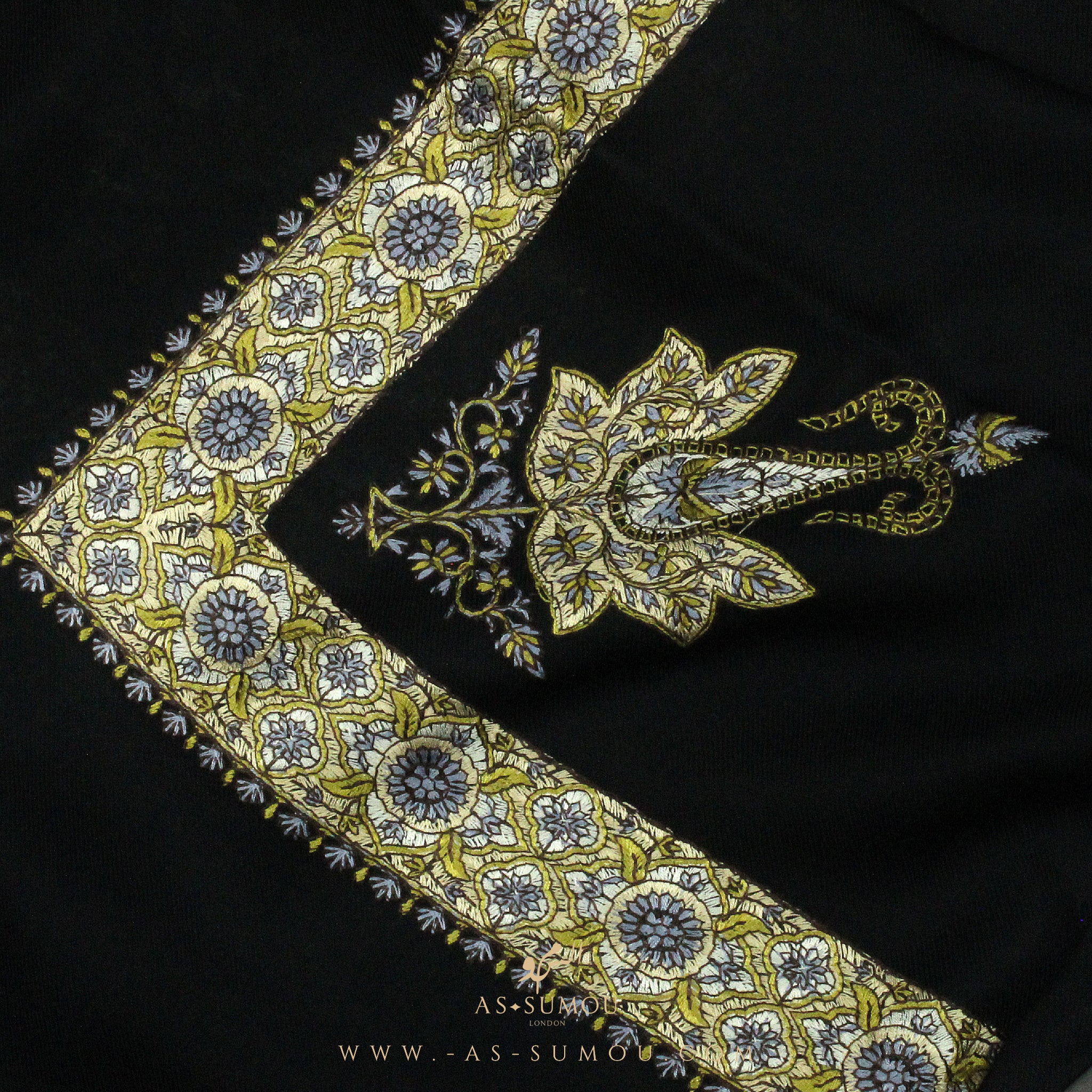 PREMIUM BLACK AUTHENTIC YEMENI SHEMAGH SCARF BL31