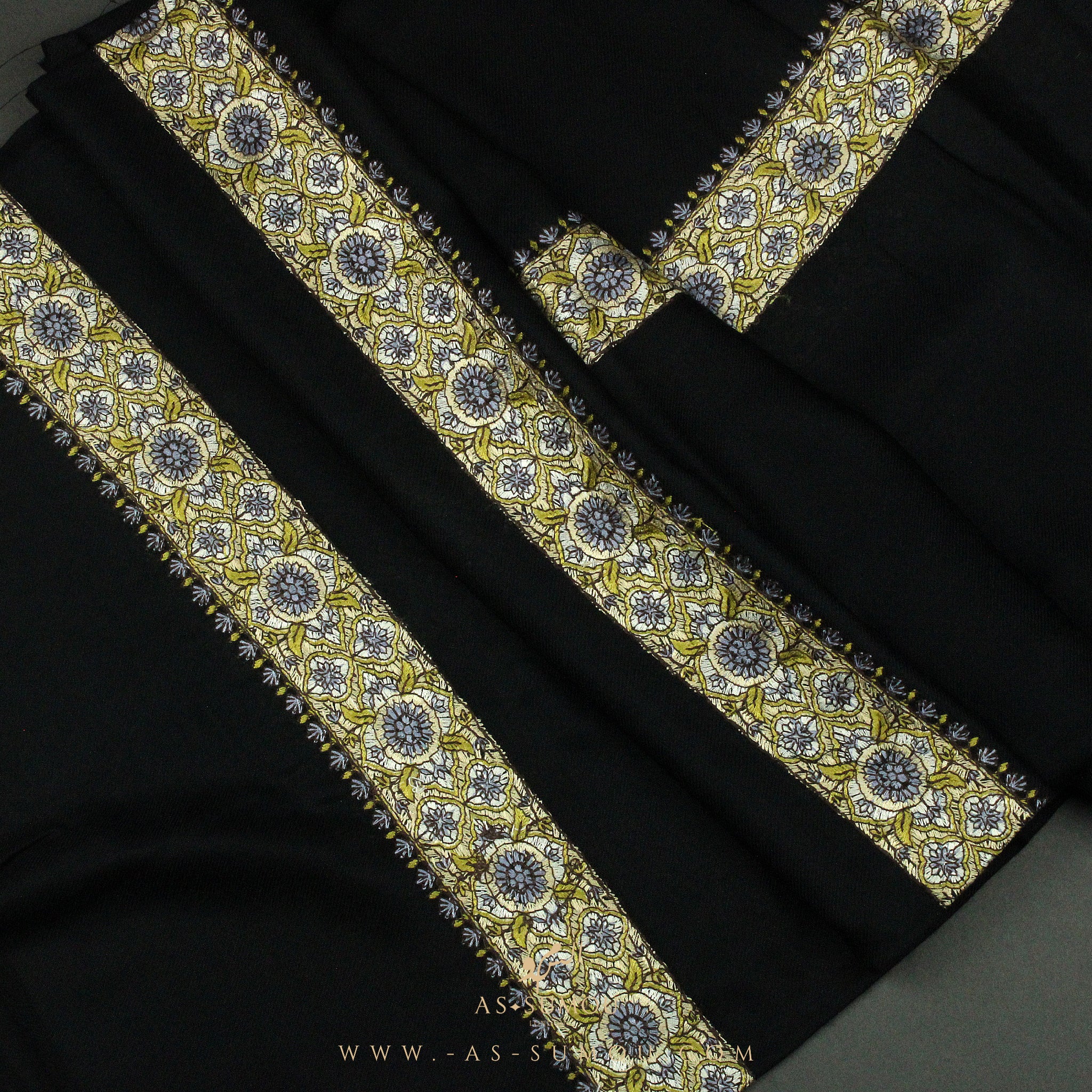 PREMIUM BLACK AUTHENTIC YEMENI SHEMAGH SCARF BL31