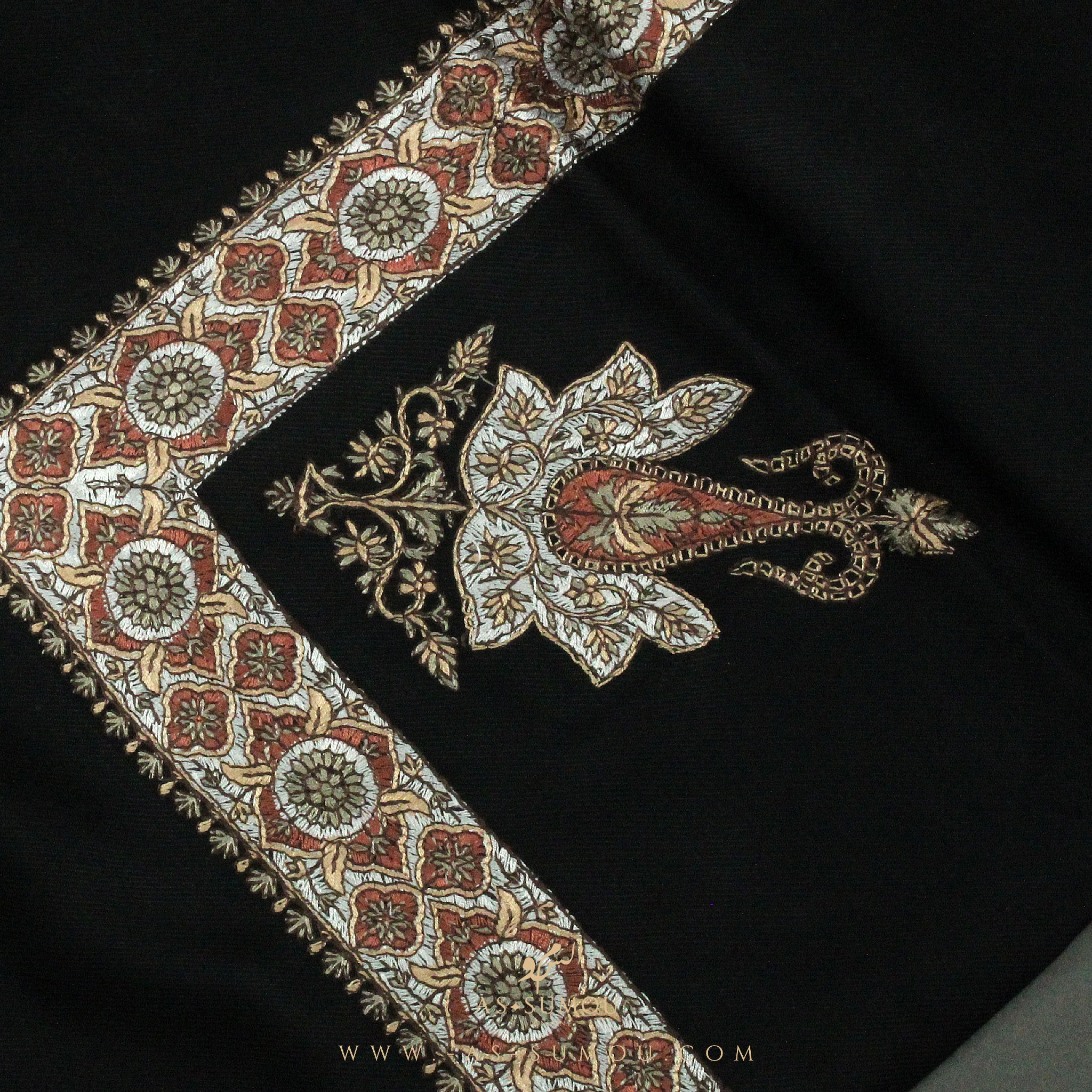 PREMIUM BLACK AUTHENTIC YEMENI SHEMAGH SCARF BL32