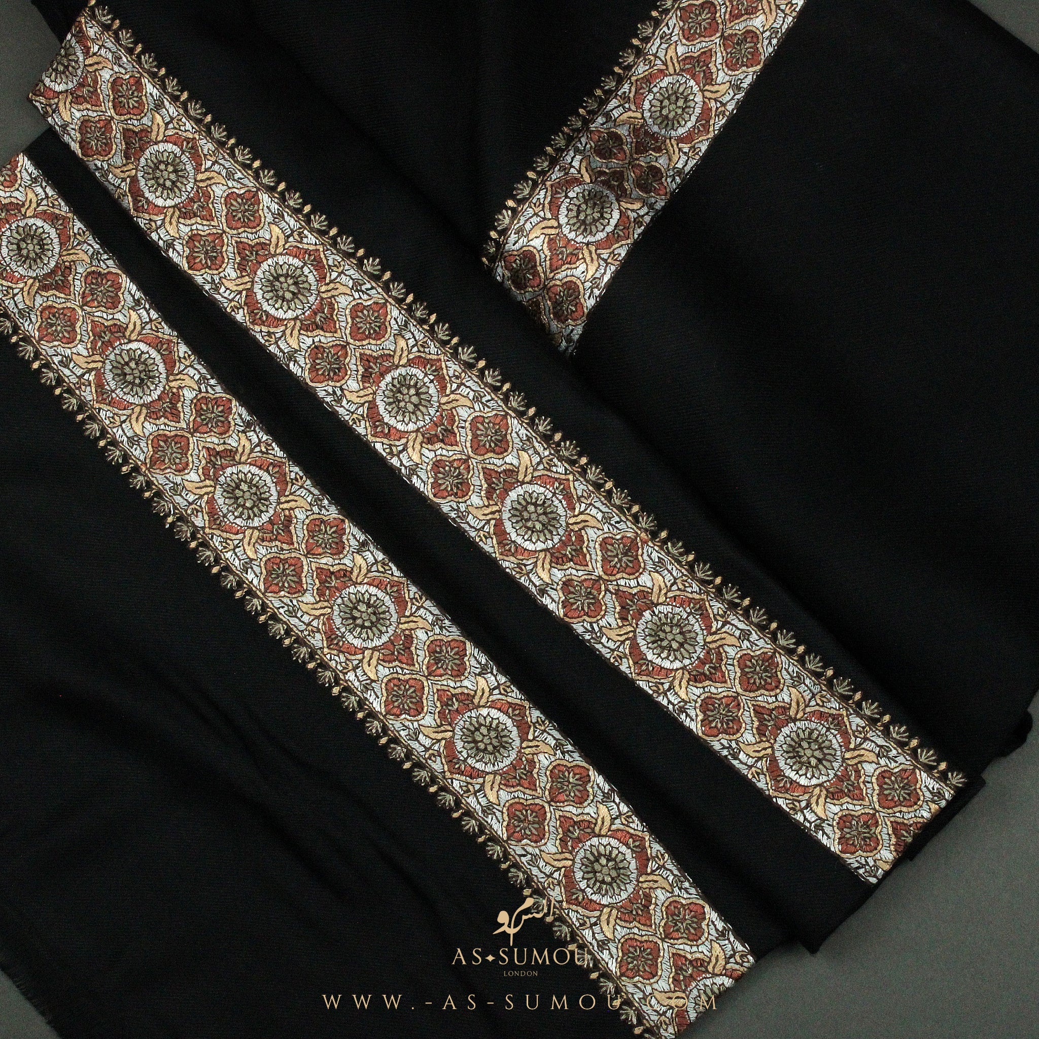 PREMIUM BLACK AUTHENTIC YEMENI SHEMAGH SCARF BL32