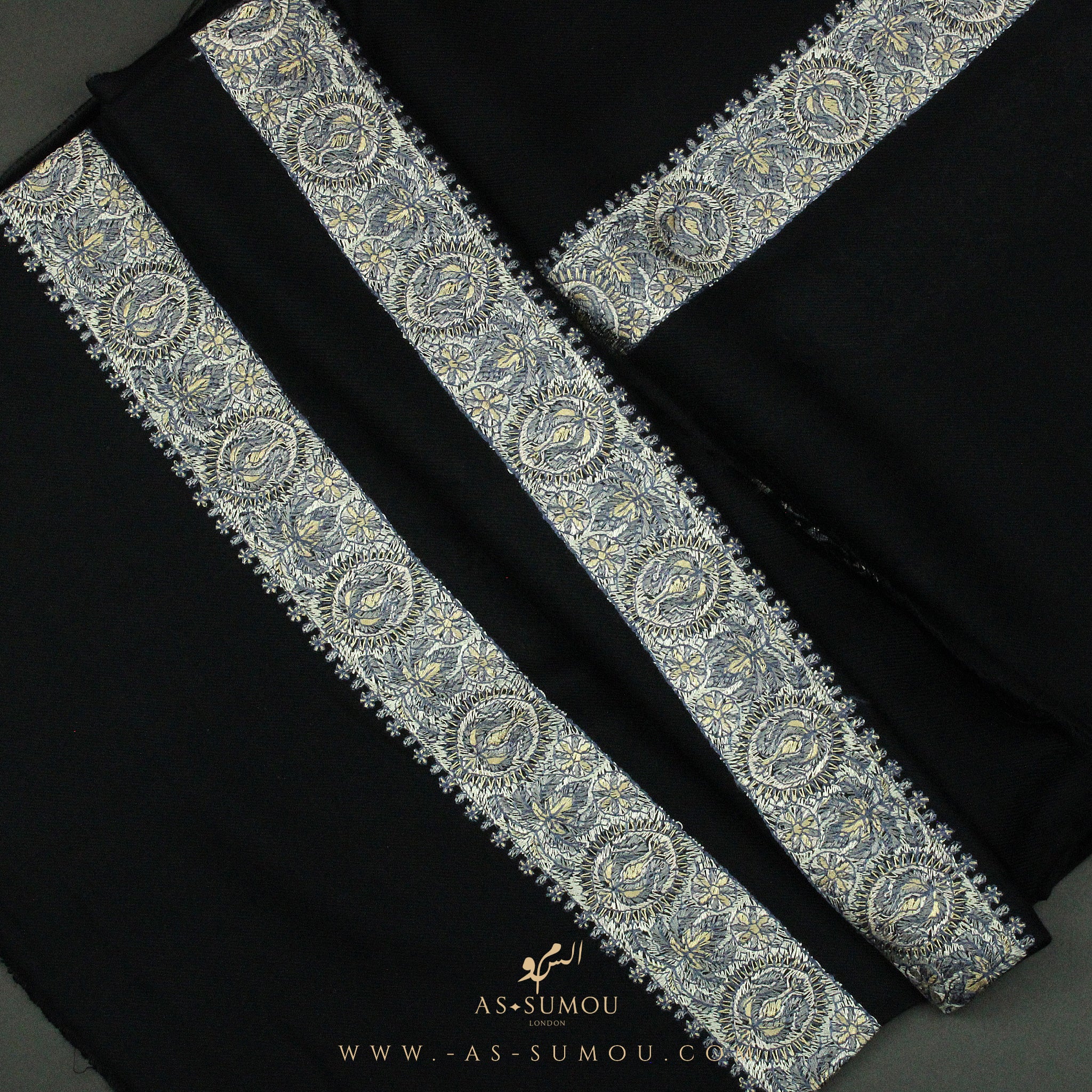 PREMIUM BLACK AUTHENTIC YEMENI SHEMAGH SCARF BL33