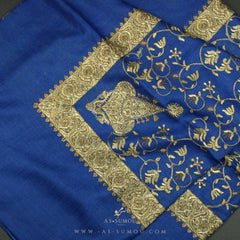 PREMIUM BLUE AUTHENTIC HIJAZI SHEMAGH SCARF HJ13