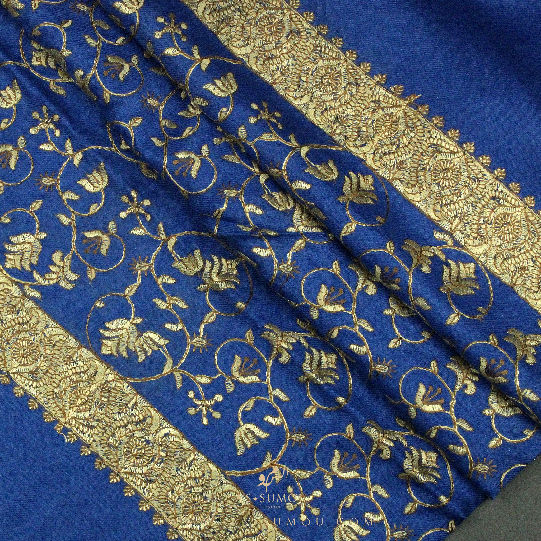 PREMIUM BLUE AUTHENTIC HIJAZI SHEMAGH SCARF HJ13