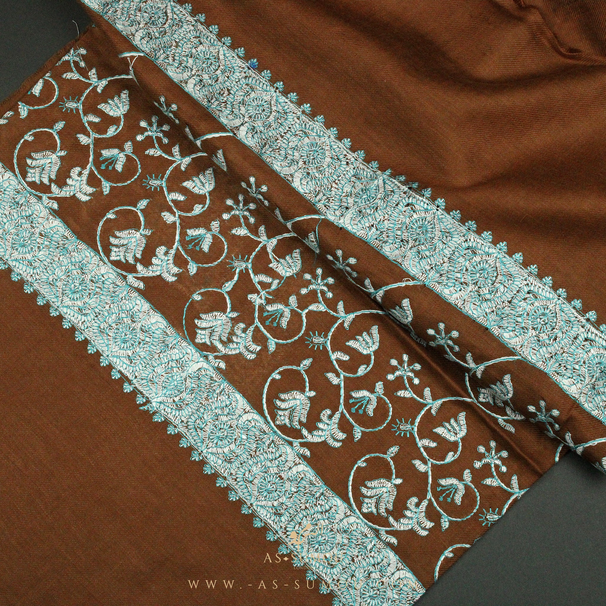 PREMIUM BROWN AUTHENTIC HIJAZI SHEMAGH SCARF HJ14