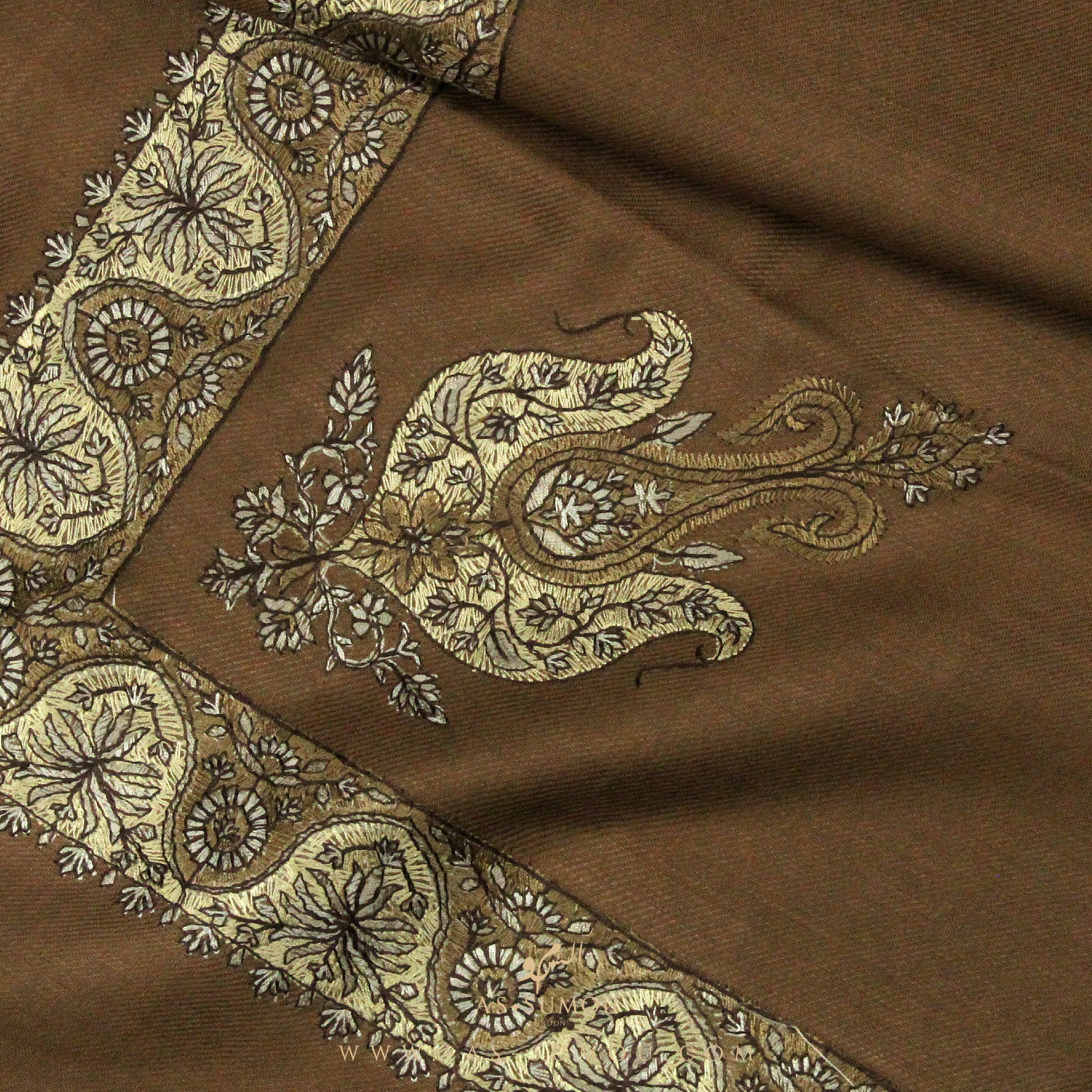 PREMIUM BROWN AUTHENTIC YEMENI SHEMAGH SCARF SE37